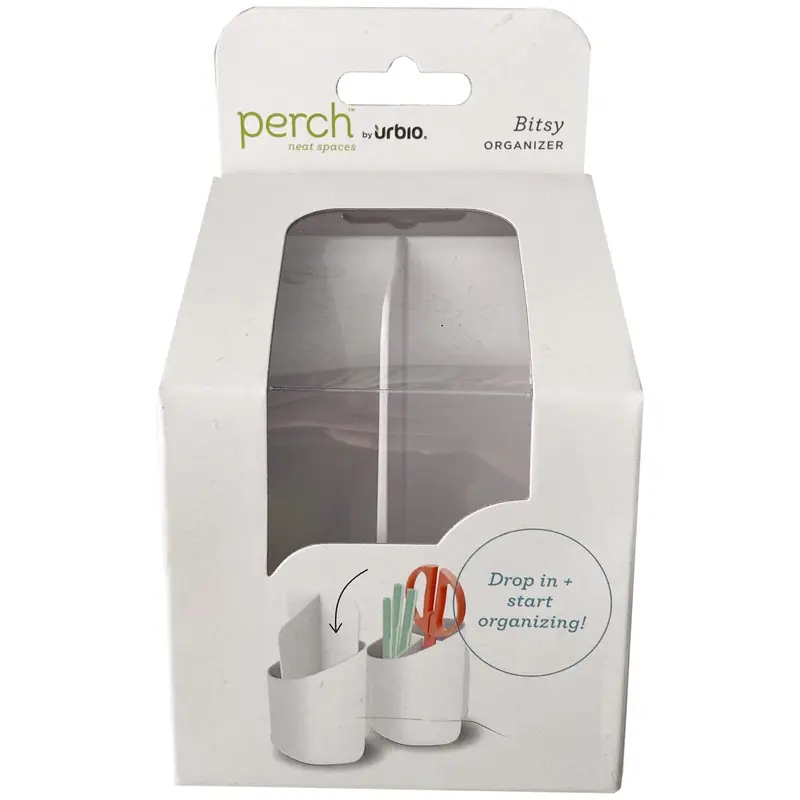 HONEY-CAN-DO BITSY ORGANIZER IN WHITE