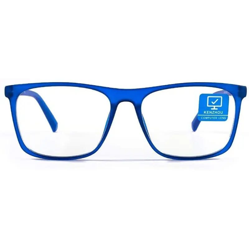 Kenzhou Blue Light Blocking Computer Gaming Glasses 1Pack Anti Glare Eyestrain UV Protection(MATT Blue)