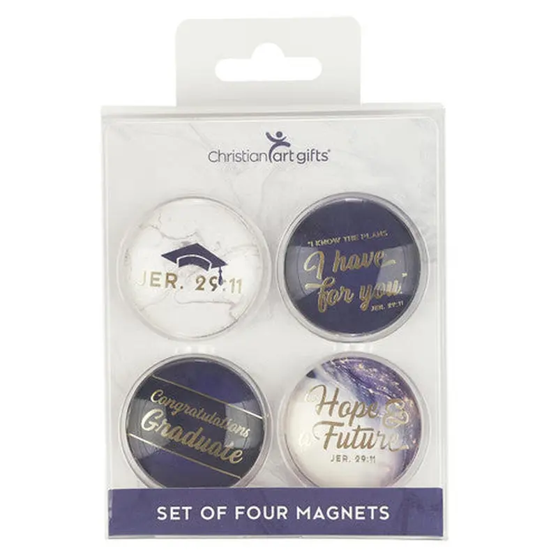 MAGNET SET OF 4 GRADUATION MARBLE
