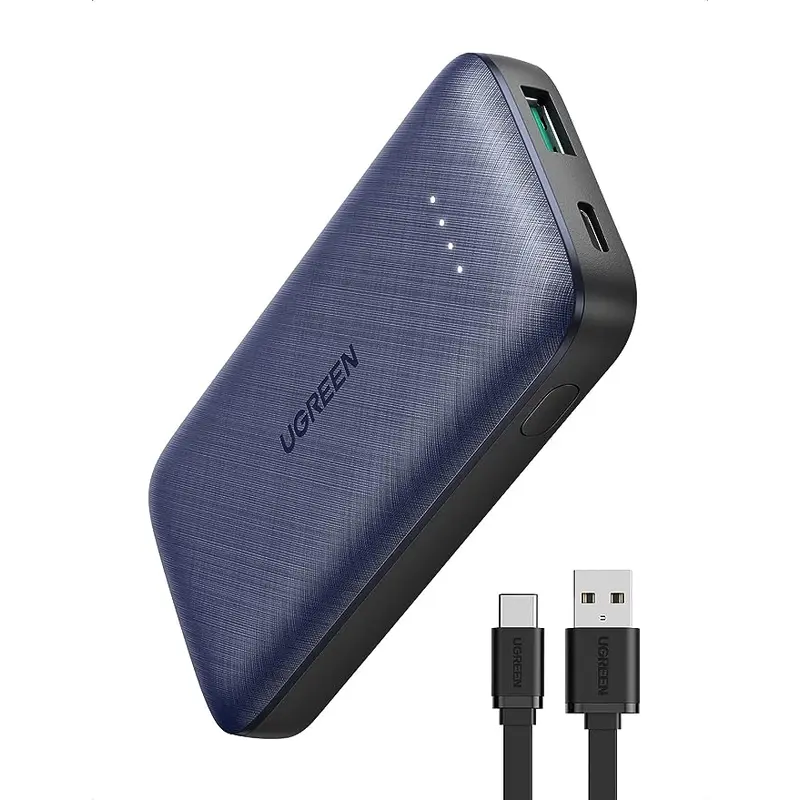 UGREEN 10000mAh MINI PD FAST CHARGING POWER BANK USB-A   USB-C (BLUE)