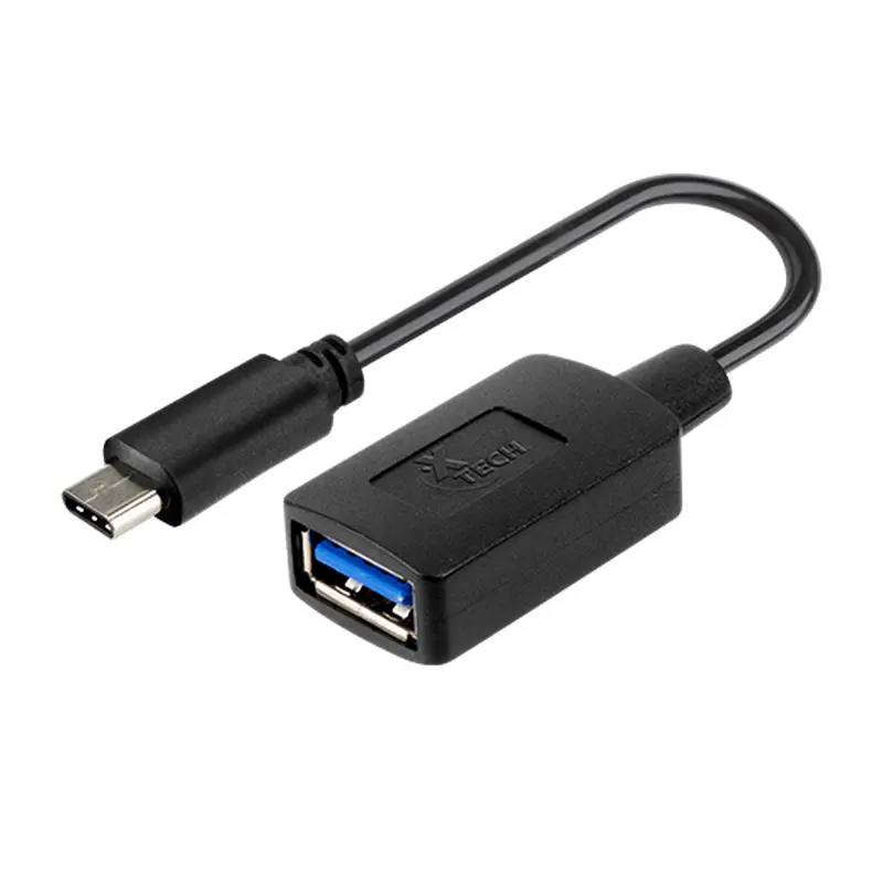 Xtech XTC-515 - USB adapter - USB-C (M) reversible to USB Type A (F) - USB 3.0 - 11.9 cm - black