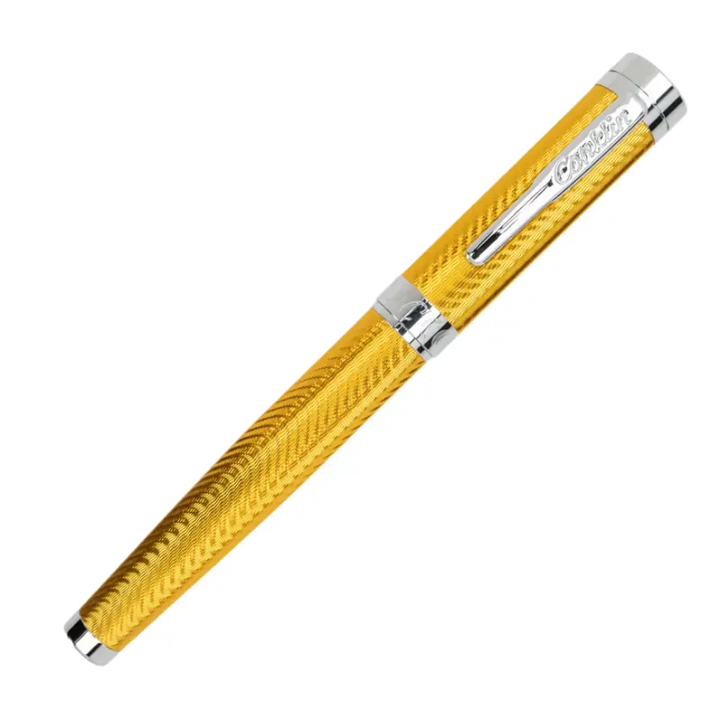 Conklin Herringbone Signature Fountain Pen - Yellow (Discontinued)Extra Fine
