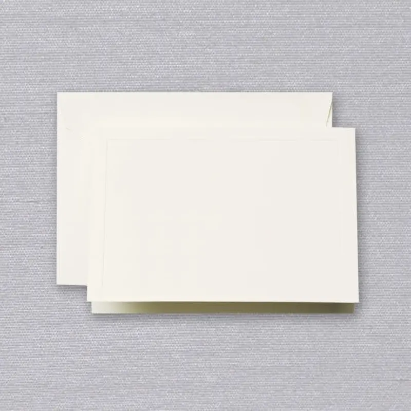 Crane Ecru Singe Debossed Panel Frame Note (20 ea)