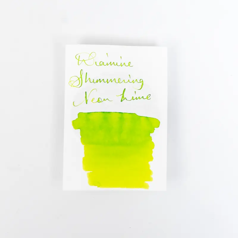 Diamine Neon Lime (50ml) Bottled Ink (Shimmering Silver)