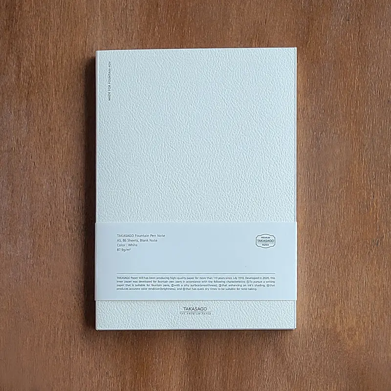 Dominant Industry A5 Takasago Fountain Pen Notebook - Blank