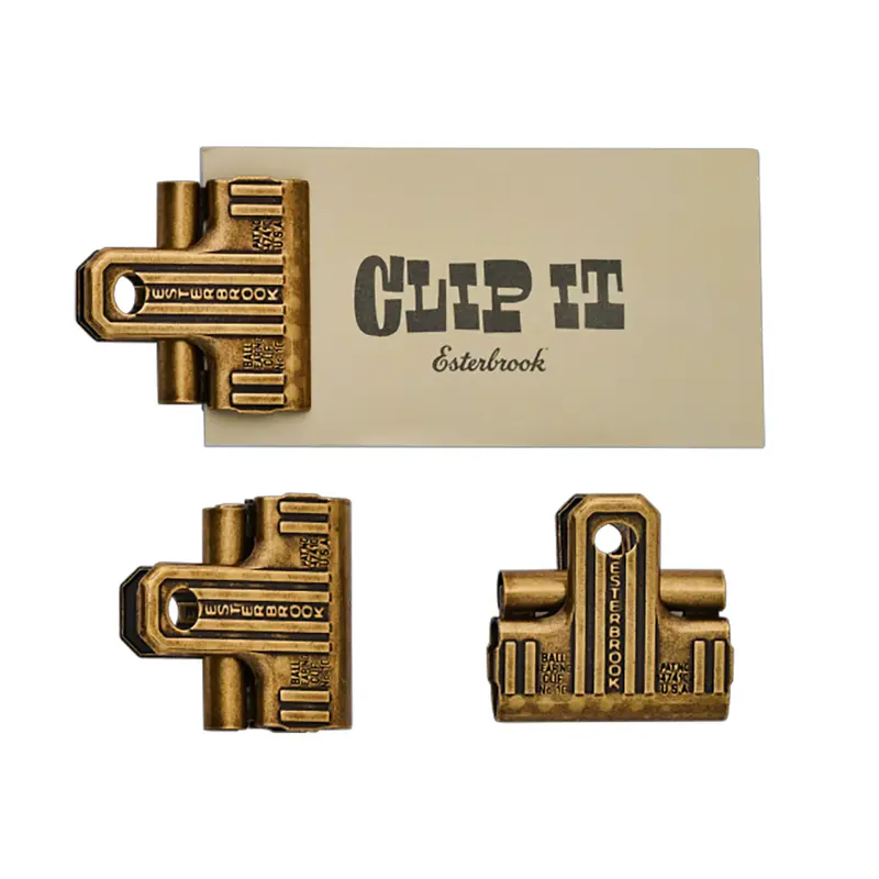 Esterbrook Eclipse 3-Piece Clip Set - Gold Brass