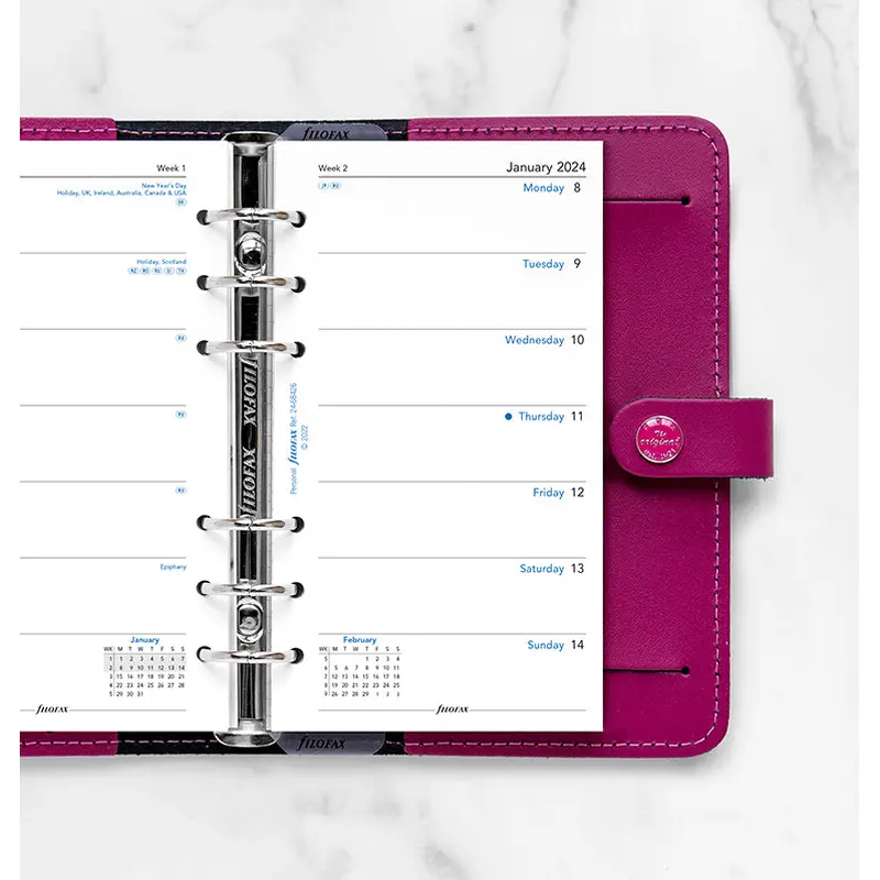 Filofax 2024 Personal Week on One Page Planner