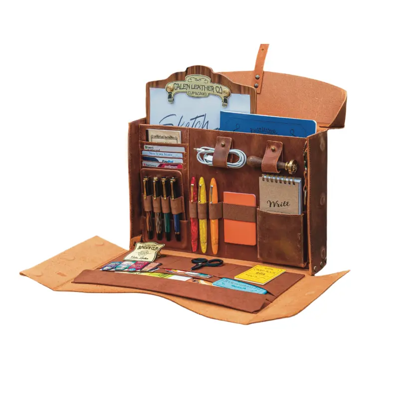 Galen Leather Writer's Medic Bag XLarge - Crazy Horse Tan