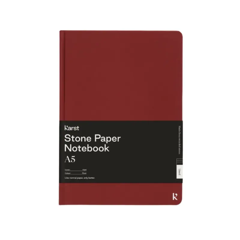 Karst A5 Stone Paper Lined Notebook - Pinot