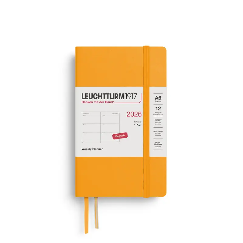 Leuchtturm1917 2026 A6 Pocket Softcover Weekly Planner - Rising Sun