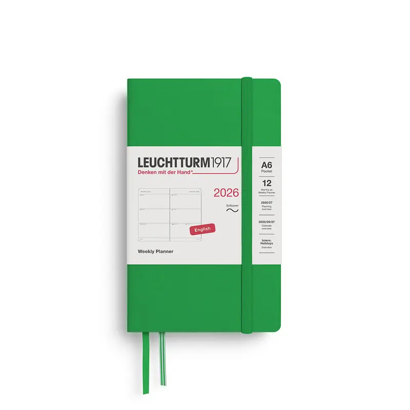 Leuchtturm1917 2026 A6 Pocket Softcover Weekly Planner - Spring Leaf