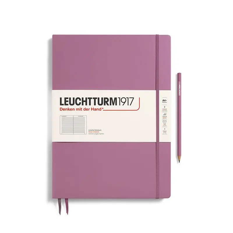 Leuchtturm1917 Master Slim A4  Hardcover Ruled Notebook - Dusty Rose