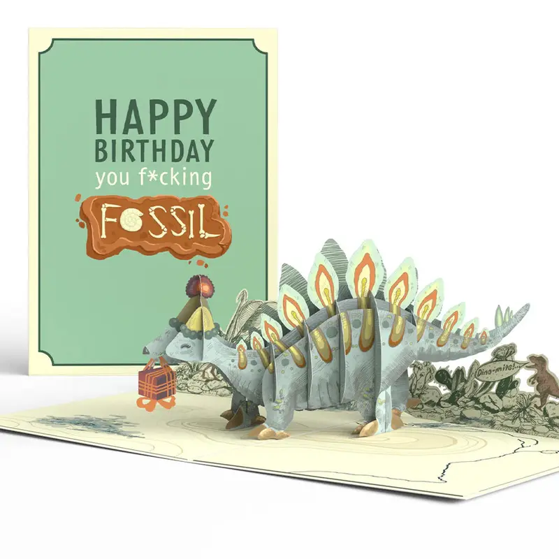 Lovepop Pop-Up Card - Happy Birthday You F*cking Fossil