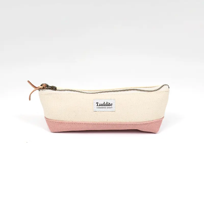 Luddite Two-Tone Boat Pen Case - Pink