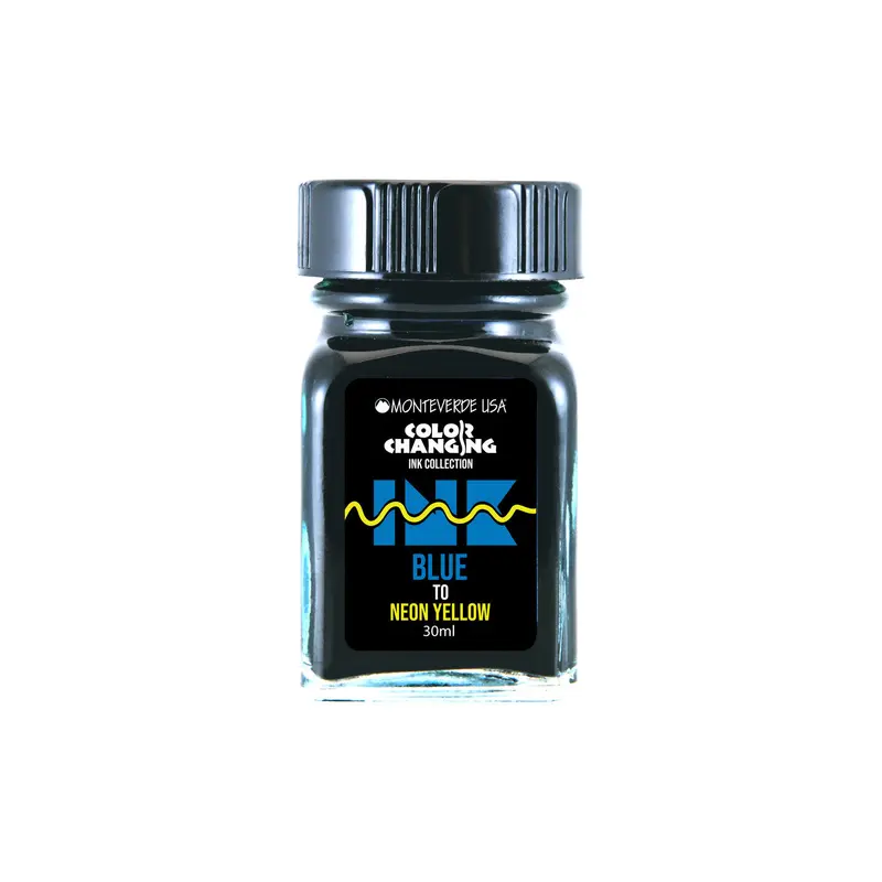 Monteverde Blue to Neon Yellow (30ml) Bottled Ink (Color Changing Ink)