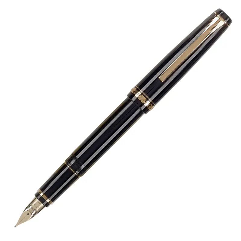 Pilot Falcon Fountain Pen - Black with Gold TrimExtra-Fine