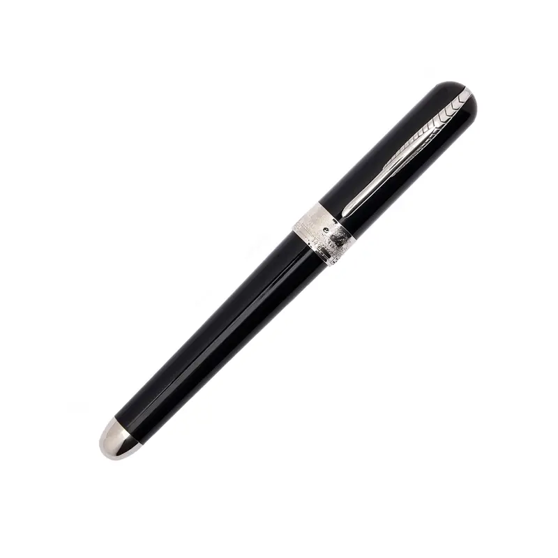 Pineider Avatar UR Mini Fountain Pen - Black - Palladium TrimFine