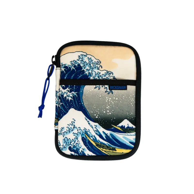 Rickshaw Bagworks Fillmore Pen Case - Hokusai Great WaveThree Pen