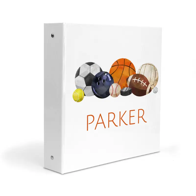 Sports Personalized Custom 2" 3 Ring Binder  School Office Supplies