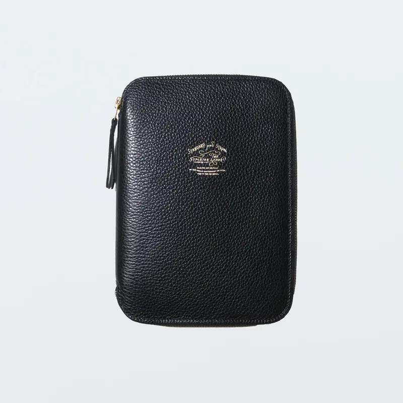 The Superior Labor Toscana Leather A5 Zip Organizer - Black