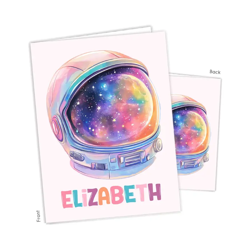 Astronaut Space Personalized Custom 2-Pocket Folder  School Office Supplies1 - 2Pocket Folder