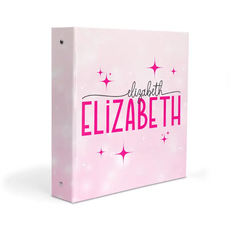 Pink Abstract Personalized Custom 2" 3 Ring Binder  School Office Supplies