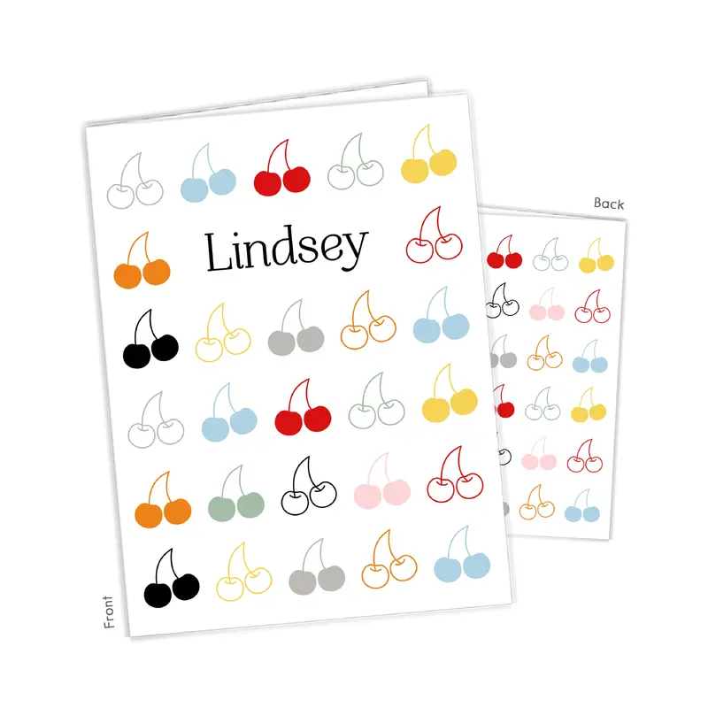 Rainbow Cherry Cherries Personalized Custom 2-Pocket Folder  School Office Supplies1 - 2Pocket Folder