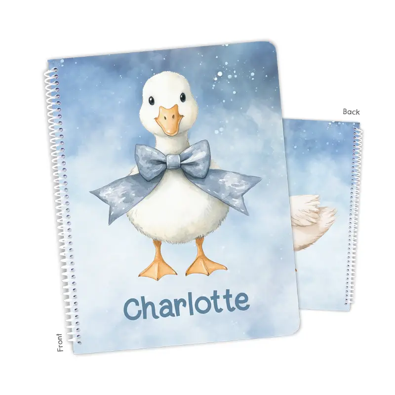 Silly Goose Geese Personalized Custom Notebook or Sketchbook  School Office SuppliesNotebook (wide ruled, lined pages)