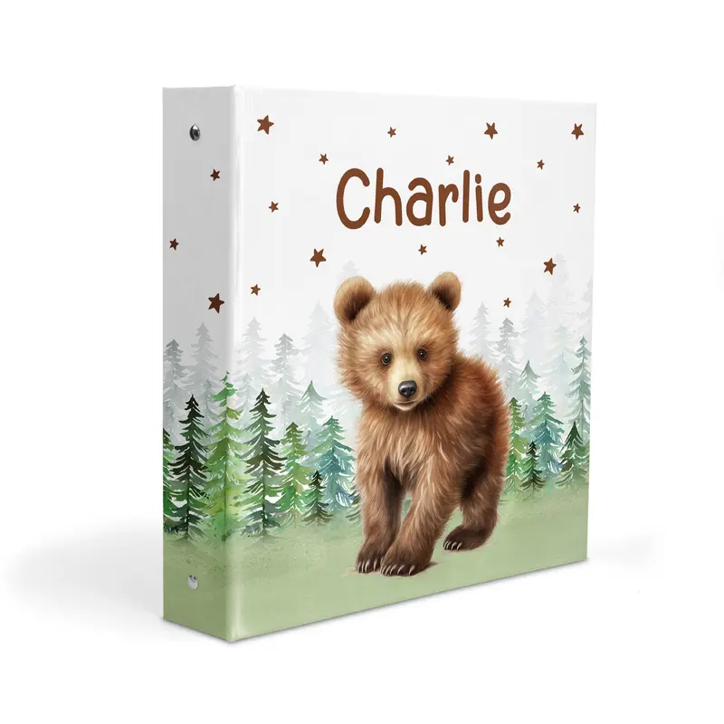 Brown Bear Personalized Custom 2" 3 Ring Binder  School Office Supplies