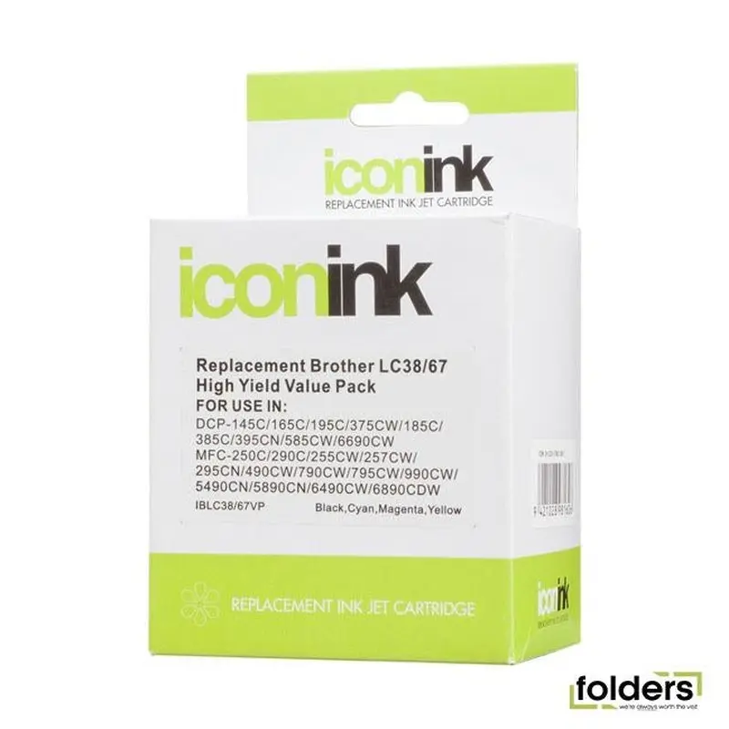 Icon Compatible Brother LC38/67 B/C/M/Y Value Pack