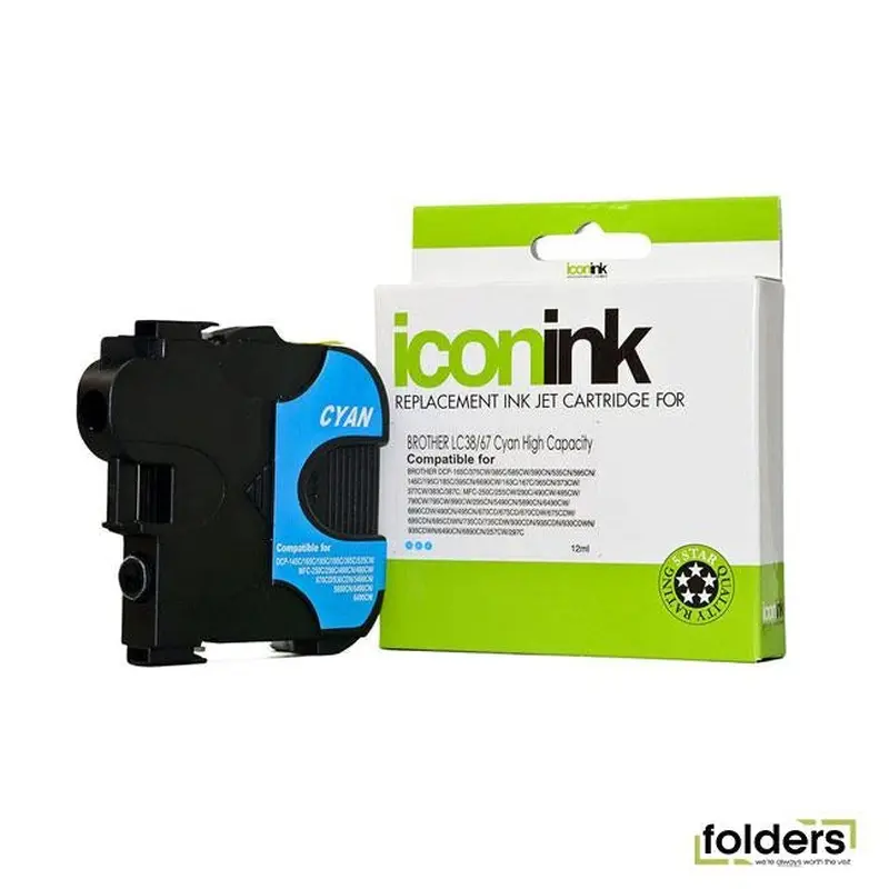 Icon Compatible Brother LC38/LC67 Cyan Ink Cartridge