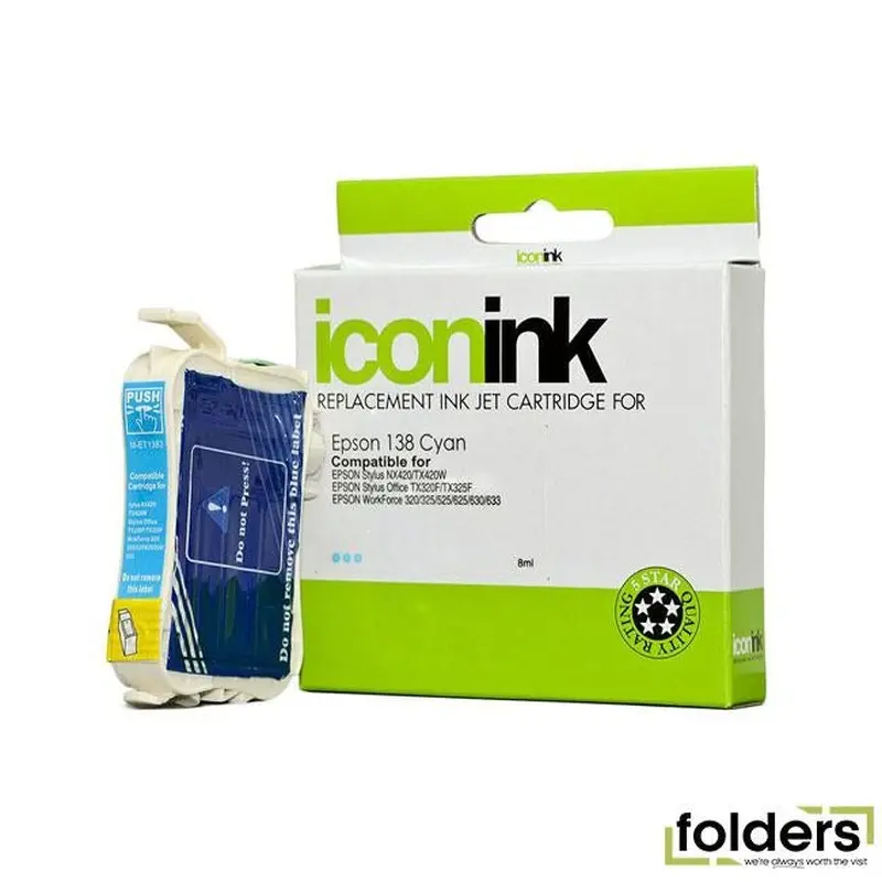 Icon Compatible Epson 138 Cyan Ink Cartridge