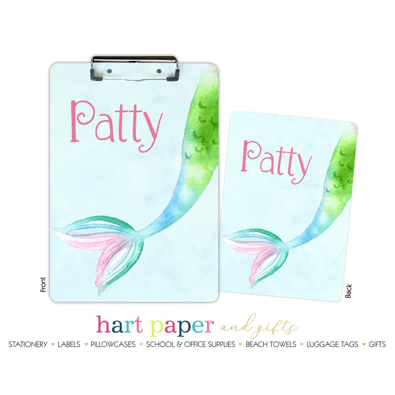 Mermaid Tail b Personalized Custom Clipboard  School Office Supplies2 Sided Clipboard - Printing on Both Sides