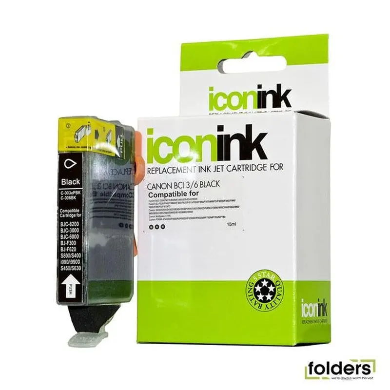 Icon Compatible Canon BCi-3 Black Ink Cartridge