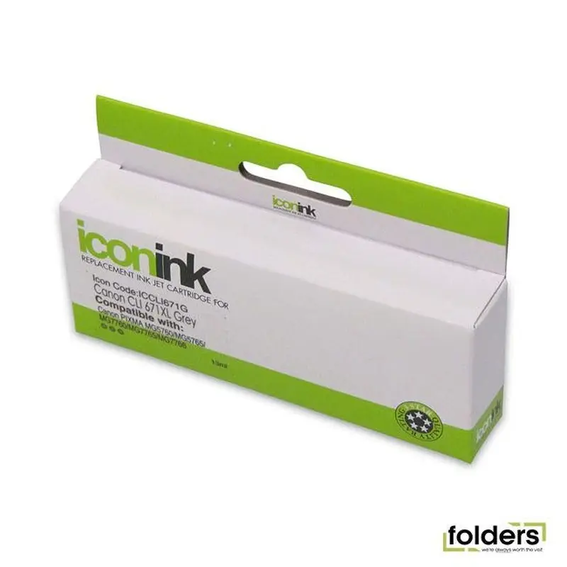 Icon Compatible Canon CLI-671XL Grey Ink Cartridge