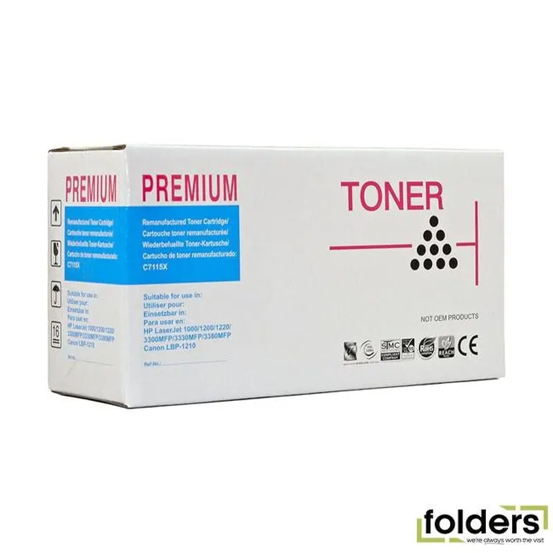 Icon Remanufactured HP C7115X/Canon EP25 Black Toner Cartridge