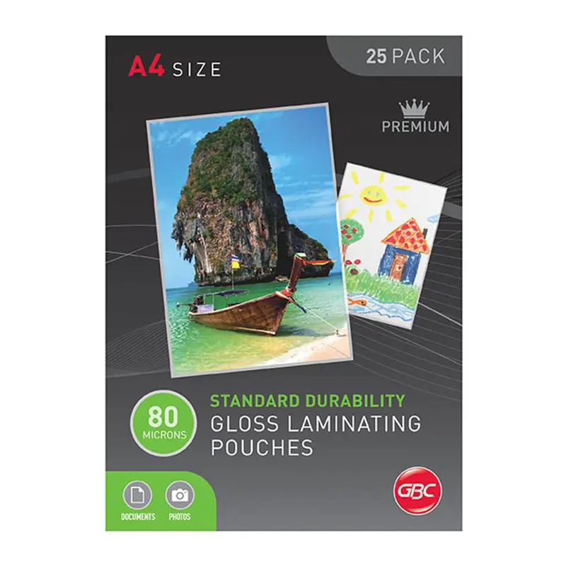 Gbc Laminating Pouch A4 80 Micron Pk25 BL80M25A4