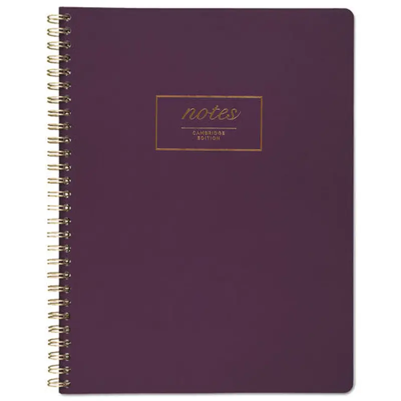 Jewel Tone Notebook, Gold Twin-wire, 1-subject, Wide/legal Rule, Purple Cover, (80) 9.5 X 7.25 Sheets