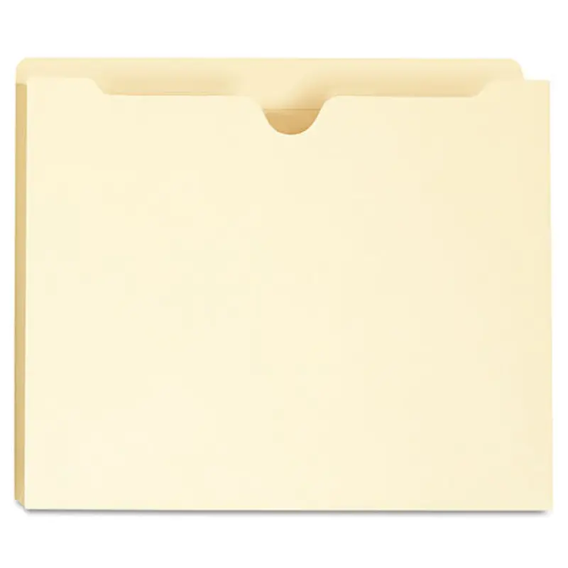 Deluxe Manila File Jackets With Reinforced Tabs, Straight Tab, Letter Size, Manila, 50/box