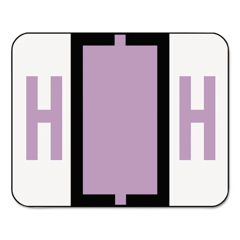 A-z Color-coded End Tab Filing Labels, H, 1 X 1.25, White, 500/roll