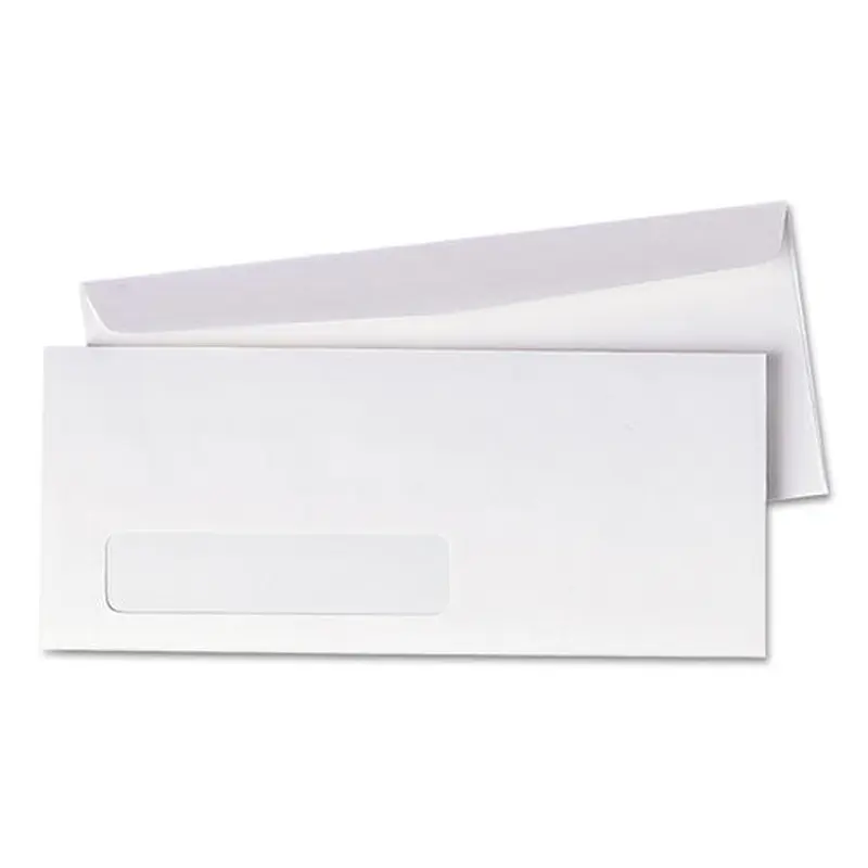 Invoice-format Address-window Envelope, #10, Commercial Flap, Gummed Closure, 4.13 X 9.5, White, 500/box