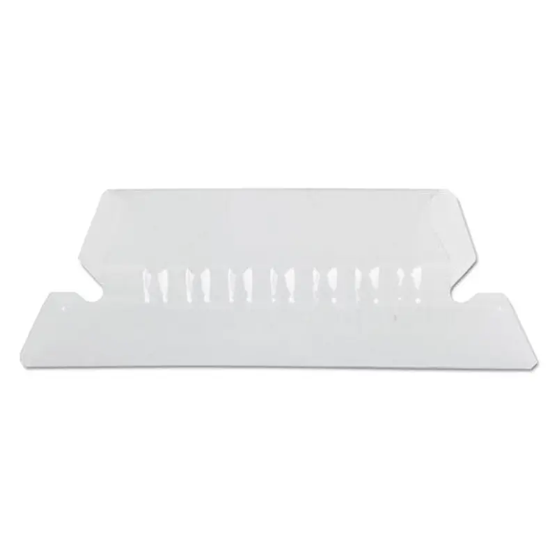 Transparent Colored Tabs For Hanging File Folders, 1/5-cut, Clear, 2" Wide, 25/pack
