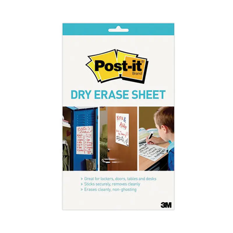 Dry Erase Sheets, 7 X 11.3, White Surface, 3/pack