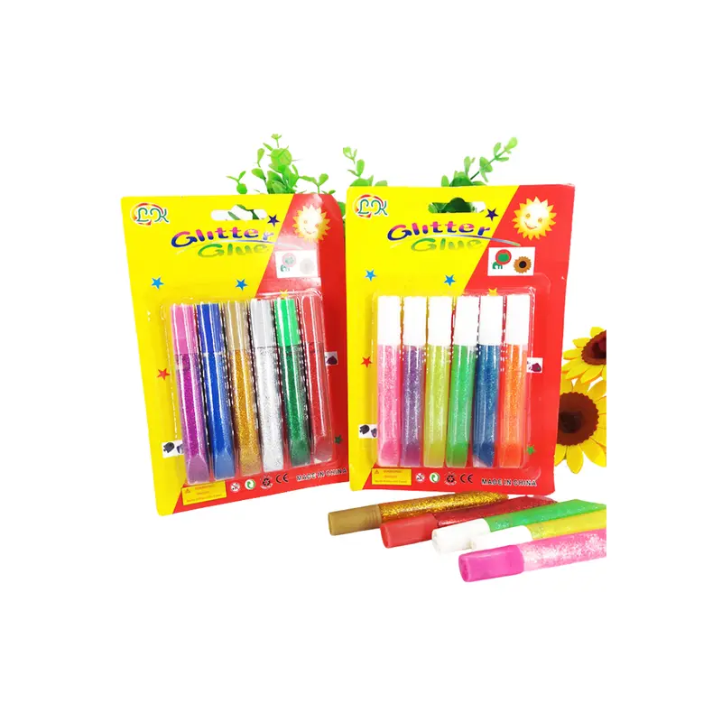 6 Piece Glitter Glue SetAssorted