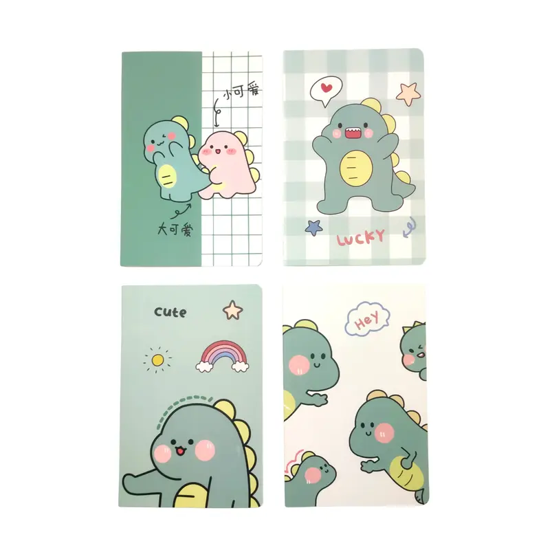 A5 Notebooks Cute Dinosaur Design Cartoon Pattern Paper Cover Mini NotebookAssorted