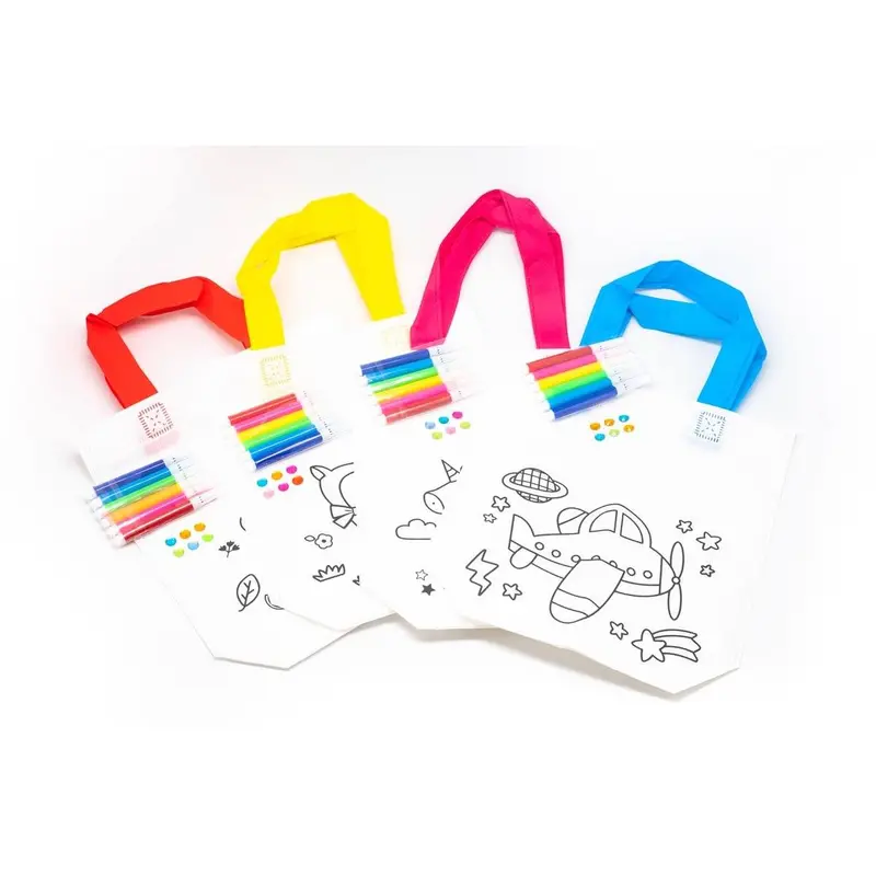 DIY Colouring Non Woven Bag Set - Cartoon Design