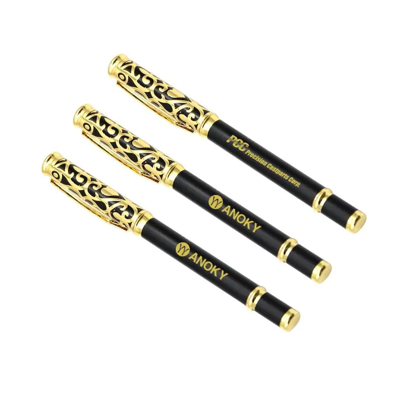 Metal Business Pen With Black And Gold Cap500 