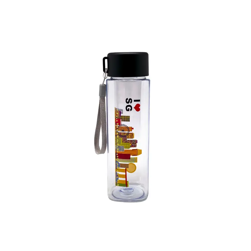 National Day Design Square Plastic Bottle Water Container