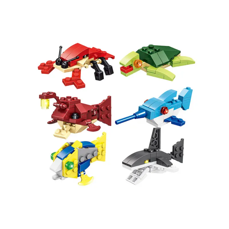 Marine Animals Themed Building Blocks ToyAssorted
