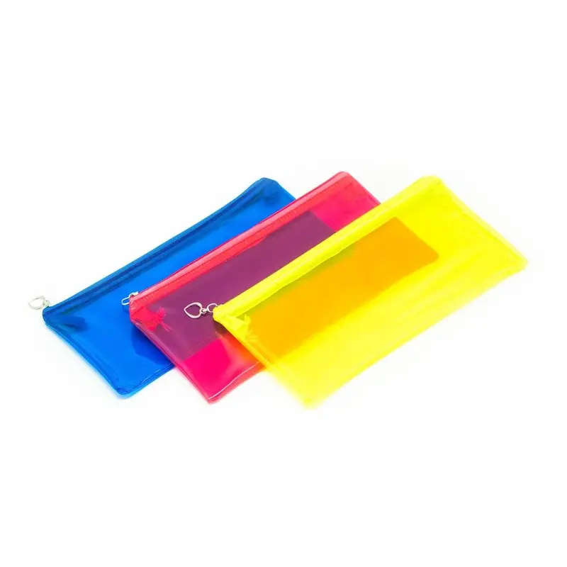 Neon PVC Zipper Pencil CaseAssorted